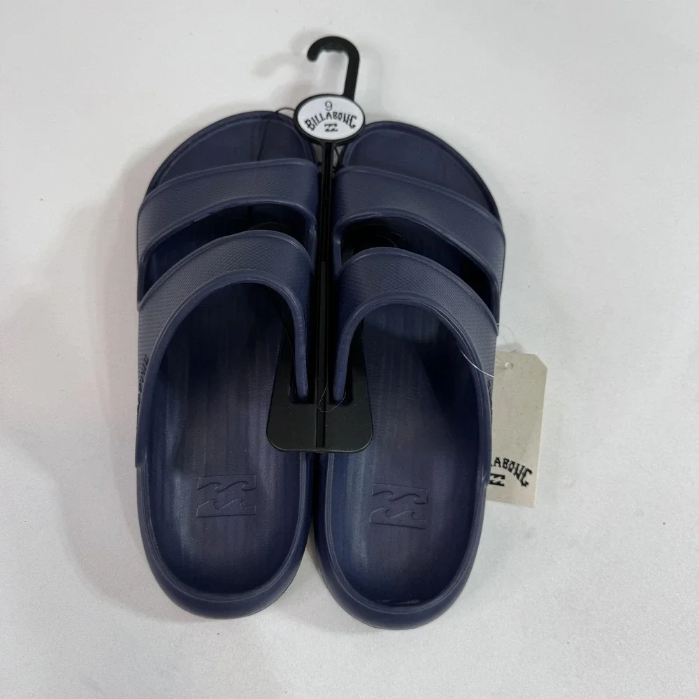 Billabong Helios Cush Sandals Mens Size 9 Blue Double Strap Comfort Slide Shoes